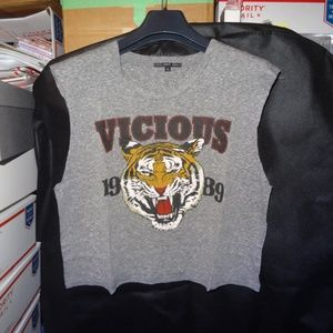 Truly Madly Deeply Vicious Tiger Cropped Tee